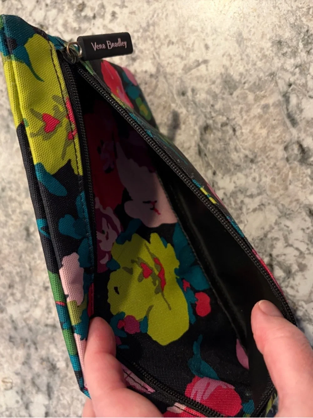 Vera Bradley Hilo Meadow Slim Zip Pouch Cosmetic Case